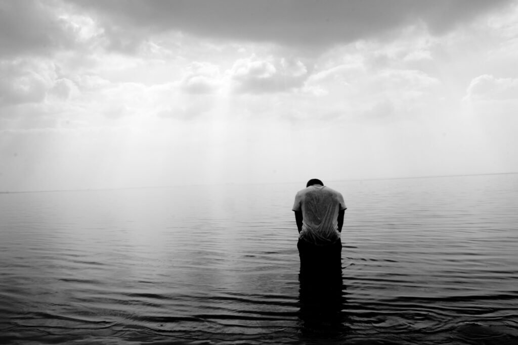 Person Stranded in Sadness